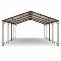 Carport Überdachung 600x300x250 cm Stahl Polycarbonat Braun