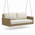 Hängeschaukelbank Rattan Beige mit Polyestersitzkissen