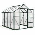 Gewächshaus Aluminium Polycarbonat 6mm Grün 250x190x195 cm