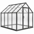 Gewächshaus Aluminium Polycarbonat Transparent 190x185x195 cm