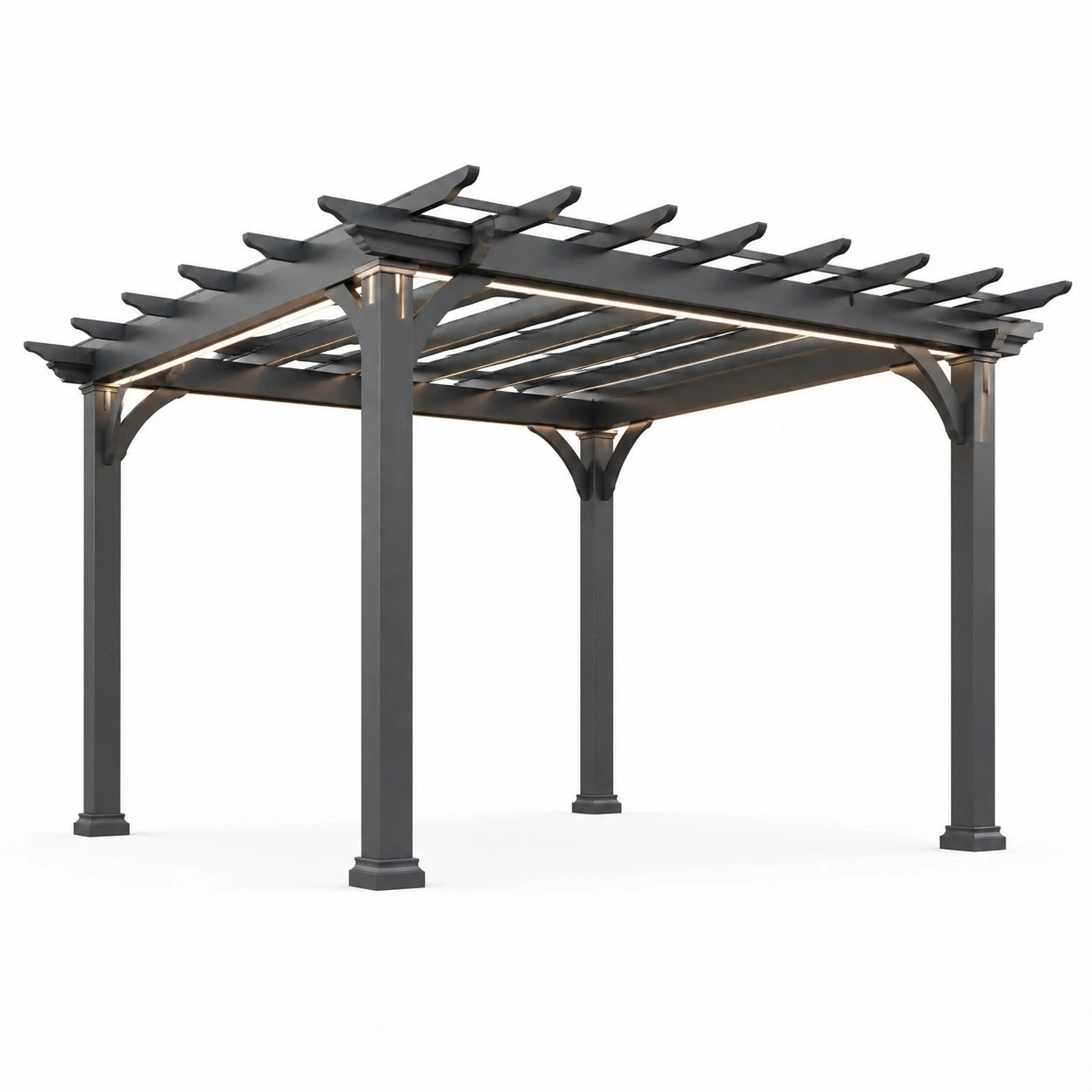 Pergola Metall Rechteckig 300x400 cm Anthrazit