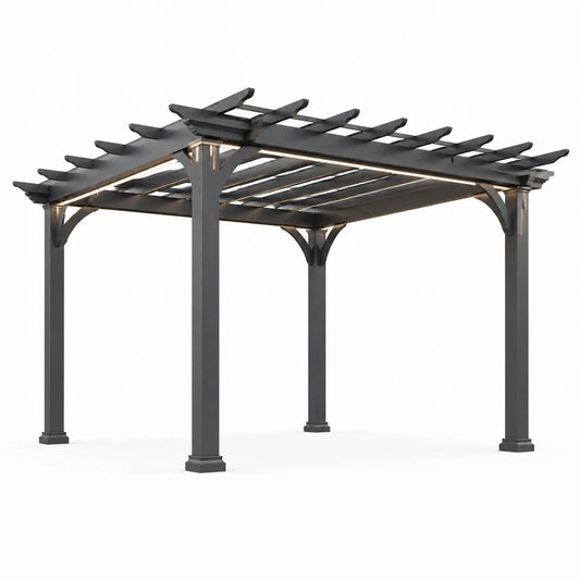 Pergola Metall Rechteckig 300x400 cm Anthrazit